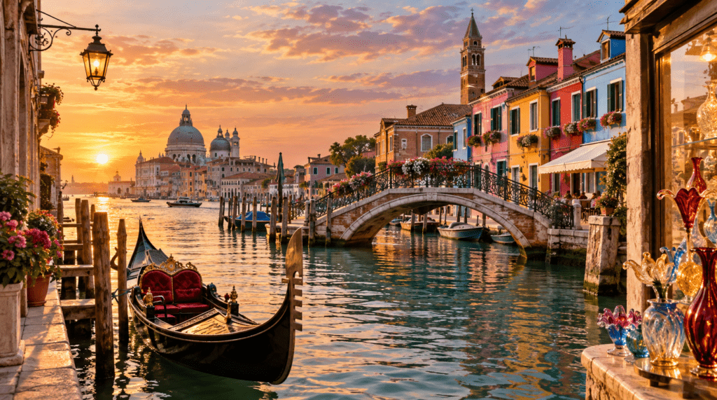 Venecia, Murano dhe Burano – kanalet dhe arkitektura veneciane