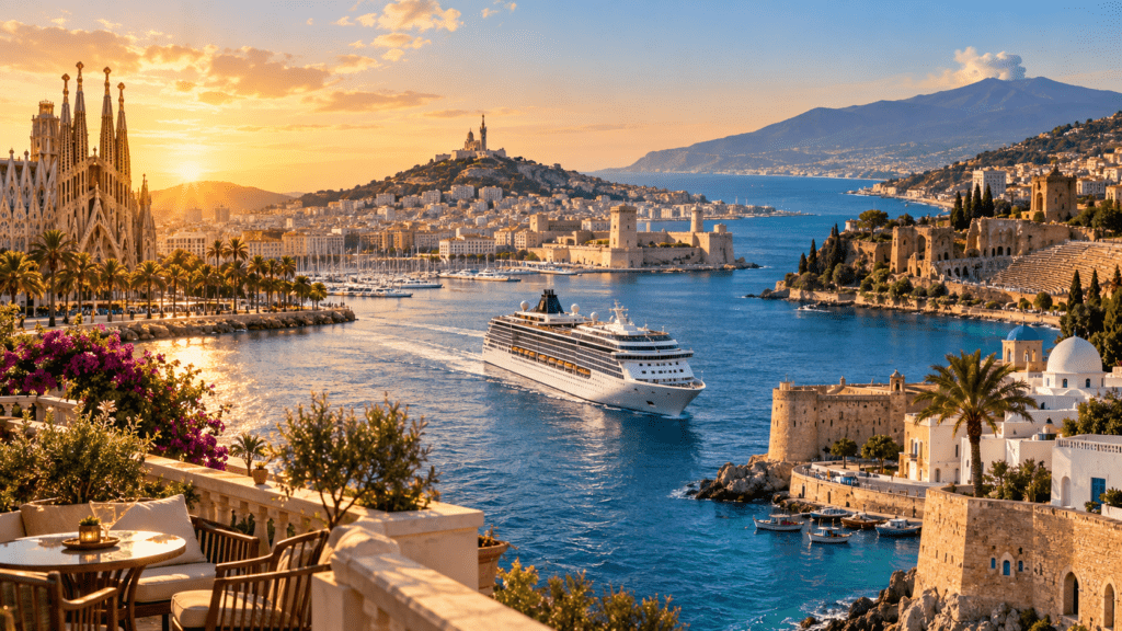 Tur dhe Kroçiere në Barcelonë, Marsejë, Siçili, Tunizi