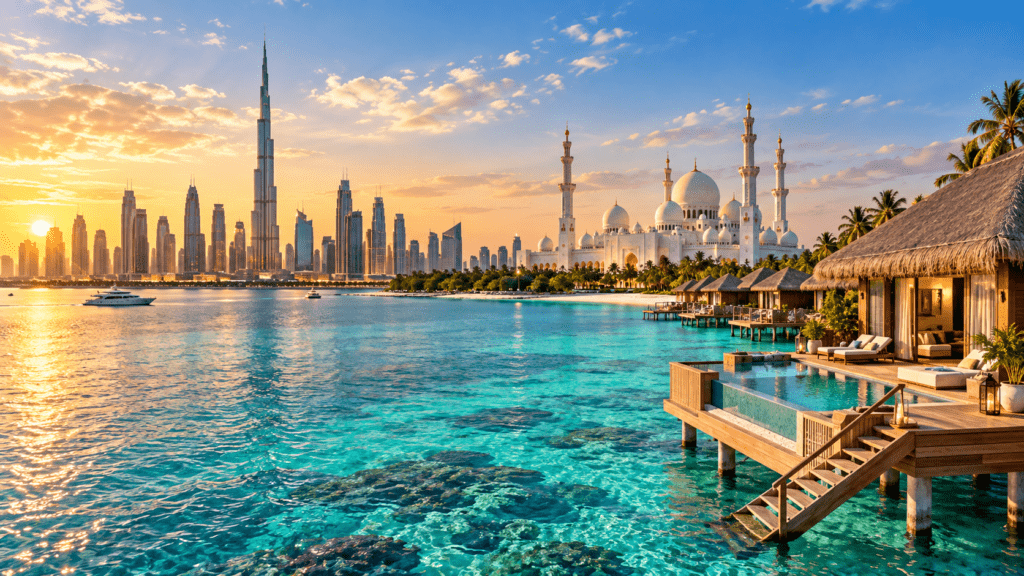 Tur në Dubai dhe Abu Dhabi - Plazh në Maldive