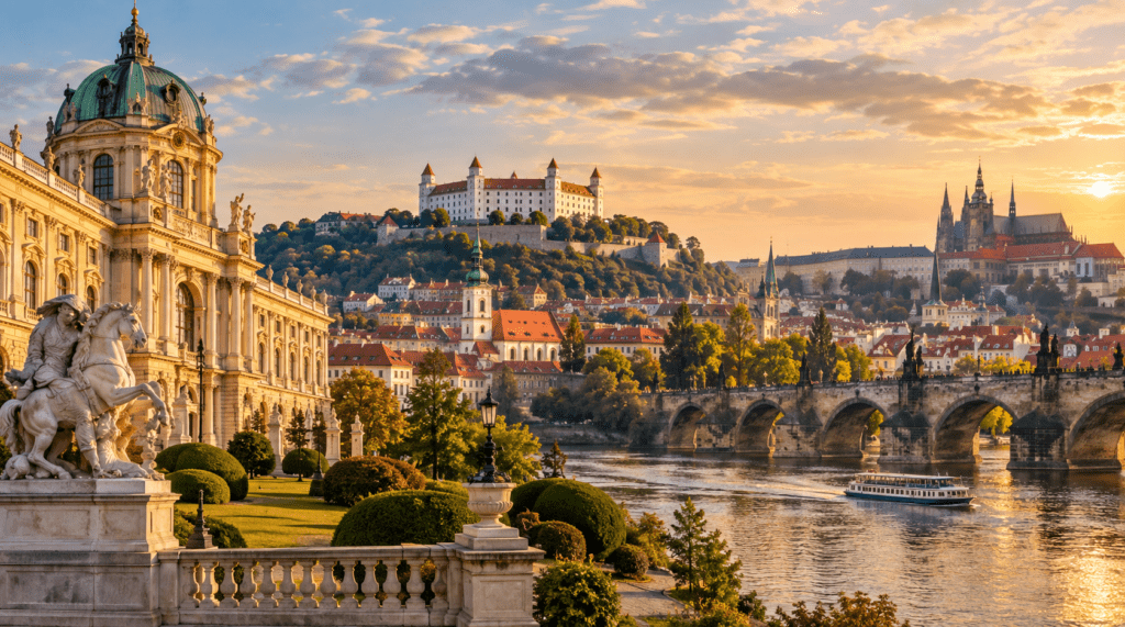 Vjenë, Bratisllavë dhe Pragë