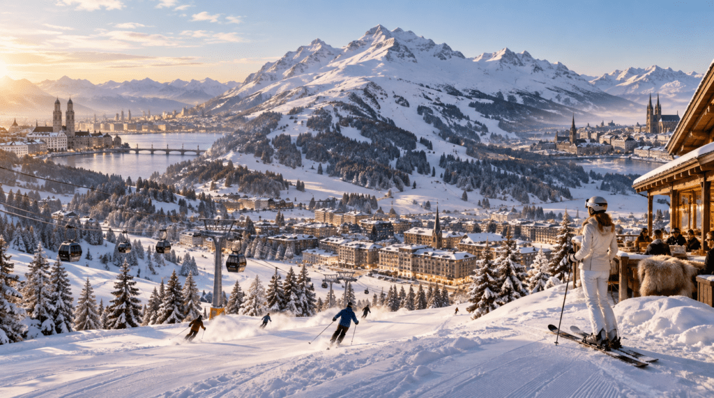 Zyrih, Bazel - Ski në Davos